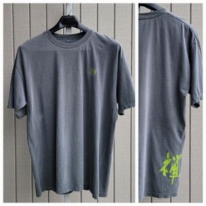 ZEN | Men's L/XL Graphic T-shirt Green Tea Liqueur | Charcoal Grey & Lime Green